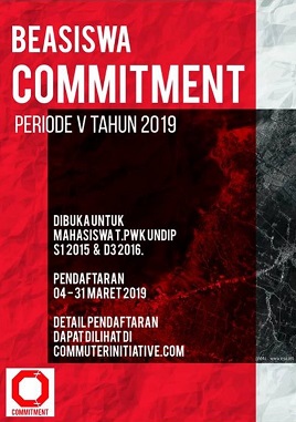 BEASISWA COMMITMENT Periode V Tahun 2019 Telah Buka Pendaftaran