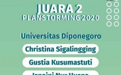 Tiga orang Mahasiswa Srikandi DPWK, Juara II dalam lomba LKTI dalam kegiatan PLANSTORMING CONSILIUM ITK 2020