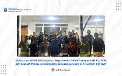 Mahasiswa KKN-T 35 Kolaborasi Departemen PWK-FT dengan FEB, FH, FKM, dan Sekolah Vokasi Rencanakan Siap Siaga Bencana di Kelurahan Bongsari